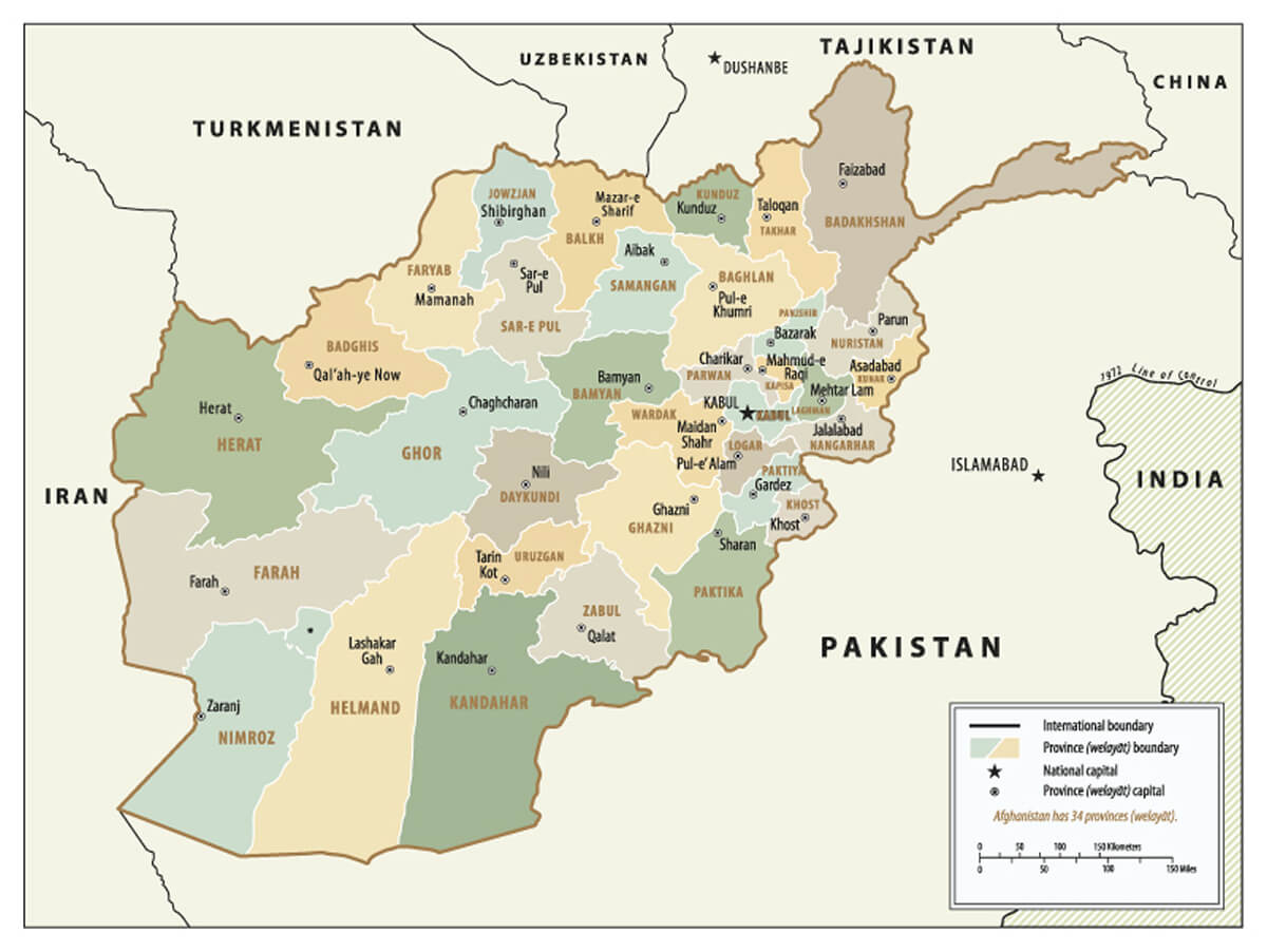 Vector Map of Afghanistan